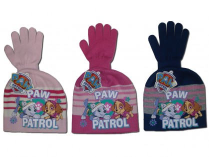 1 Set gorro y guantes Patrulla Canina, marca Paw patrol