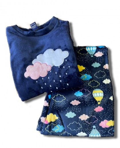 Pijama nacarina. Nubes - Luna Rossa