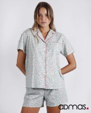 Pijama corto abierto de tela de algodón. Sweet Liberty - Admas