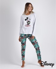 Pijama largo punto de algodón. Mickey Jungle - Disney